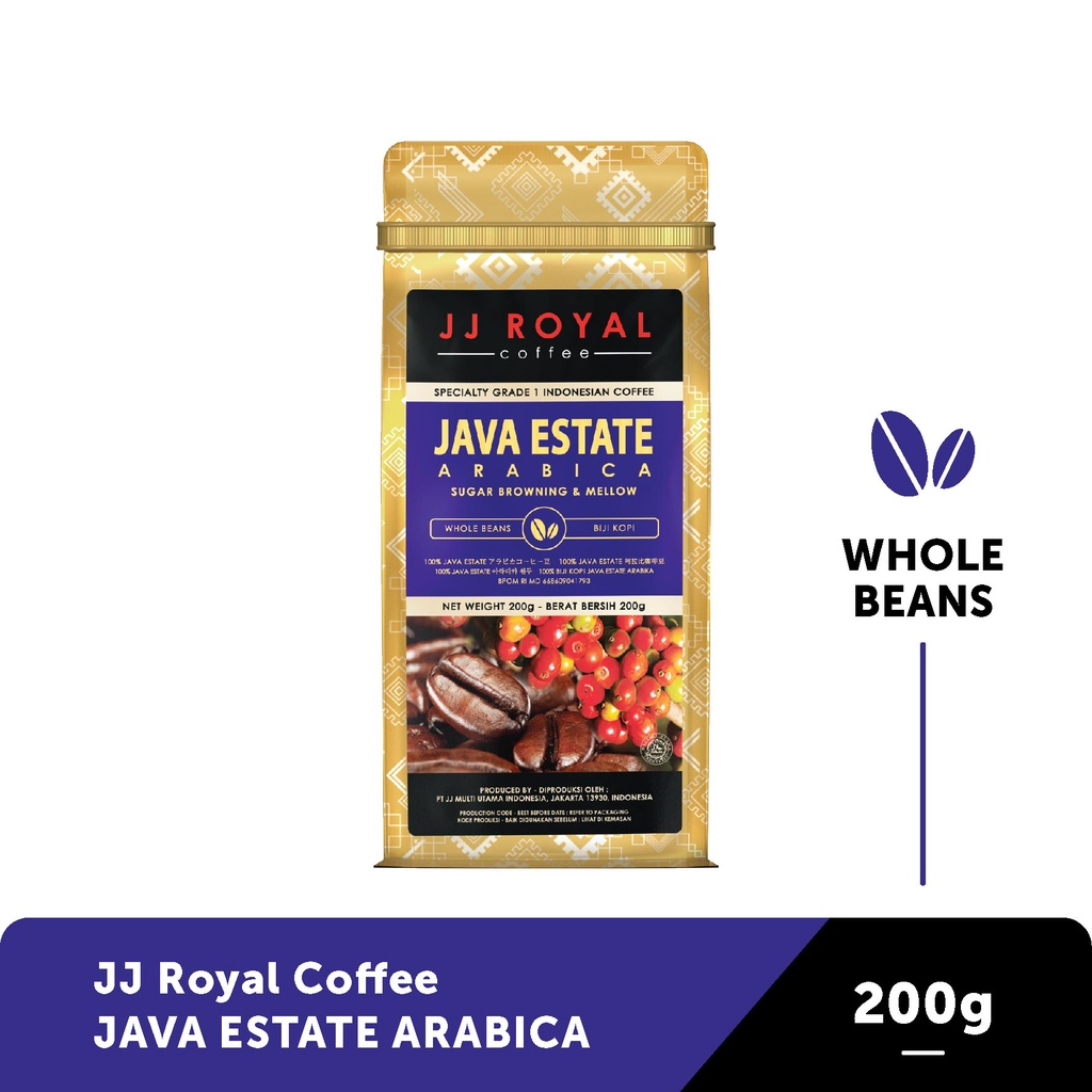 

JJ Royal Coffee Java Estate Arabica Beans 200gr (biji kopi)