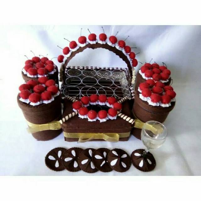 Toples set kue tart dg keranjang
