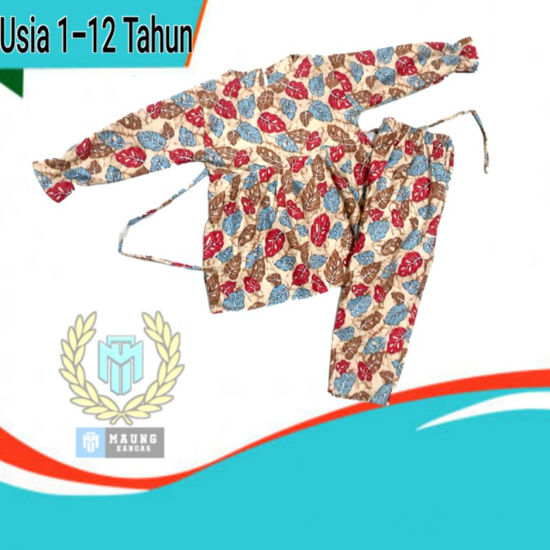 Setelan Anak Perempuan  / Pajamas / Dres Anak / Tunik Anak / Baju Anak Perempuan | Usia 1-12 Tahun