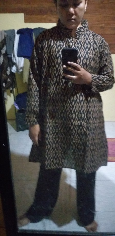 Terlaris Serut Genes Jelita Tunic Navbor Yelbor Whitbor Creambor Tunik Batik Modern Hrb030 Dolbi Dol