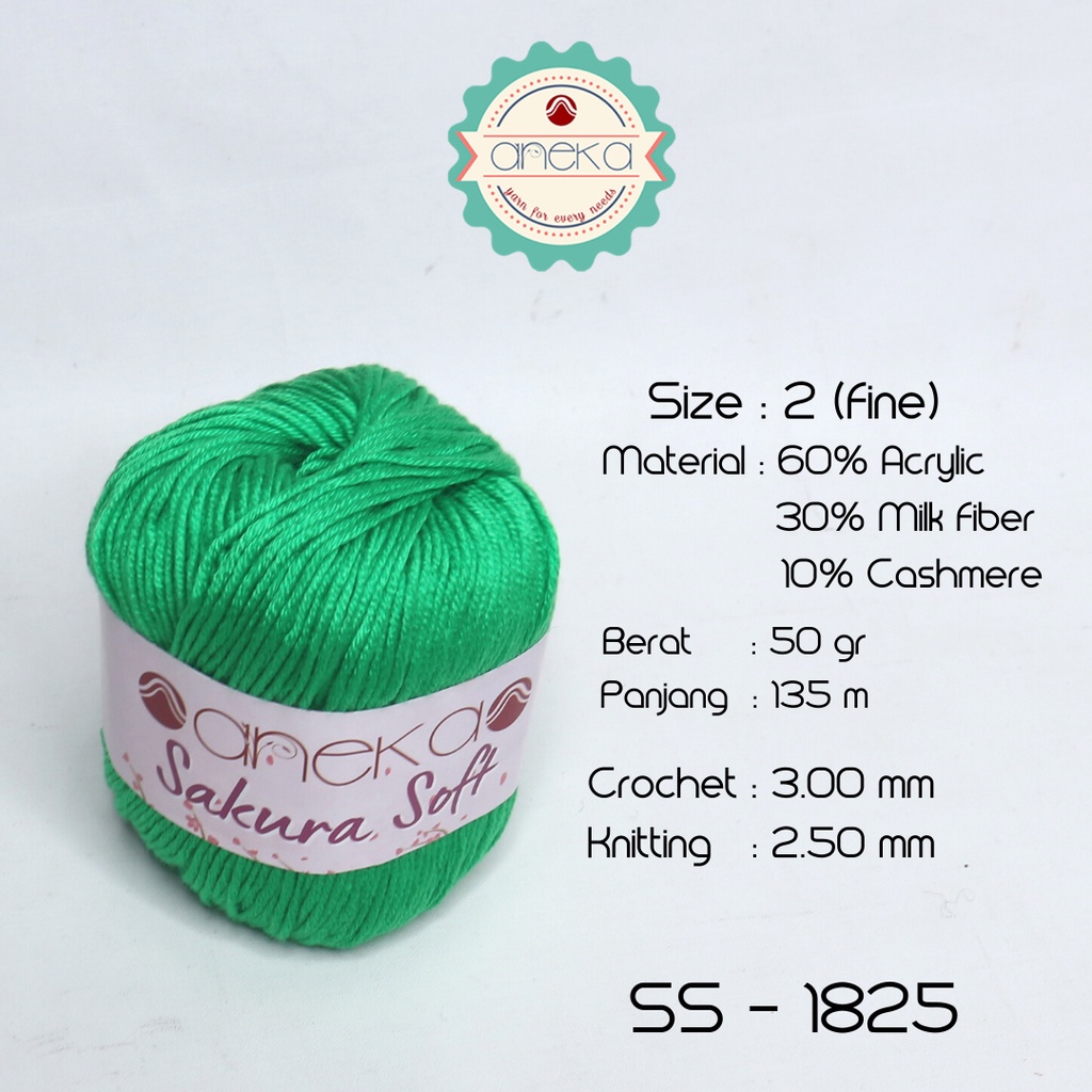 Benang Rajut Sakura Soft / Silk Cotton Milk Cotton Yarn - 1825