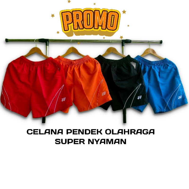 CELANA PENDEK BADMINTON  RUNNING GYM YONEX UNISEX BAHAN SPORTY