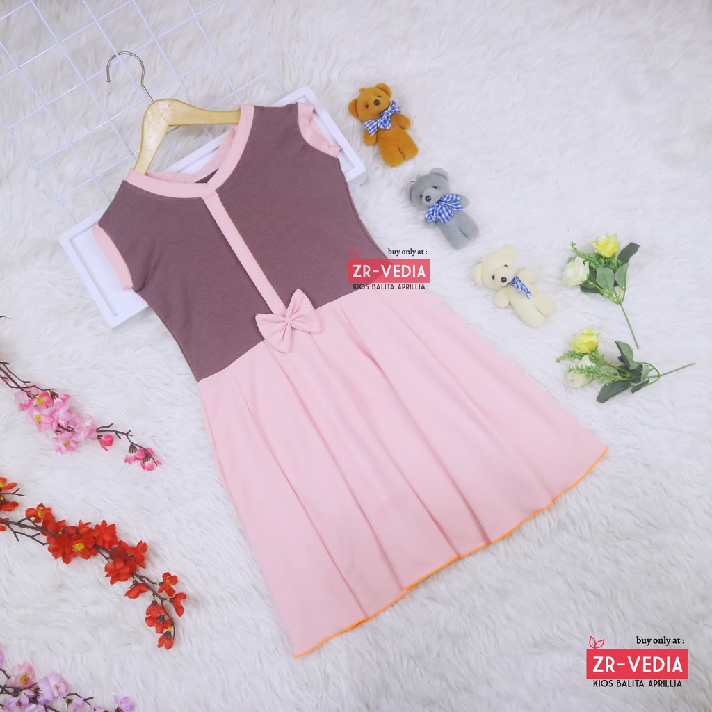 Dress Sinta uk 5-6 tahun / Dres Anak Perempuan Cewek Baju Motif Murah Casual Pesta Yukensi Adem