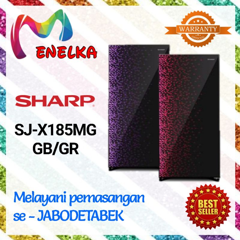kulkas Sharp SJX185MGGB lemari es 1 pintu SJX185MGBB garansi resmi