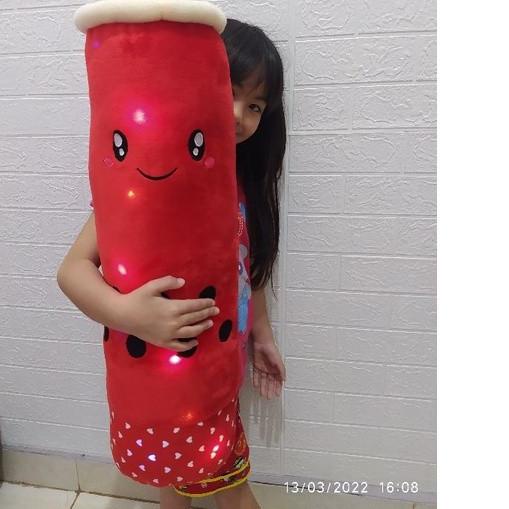 boneka boba jumbo besar realpick - guling coklat