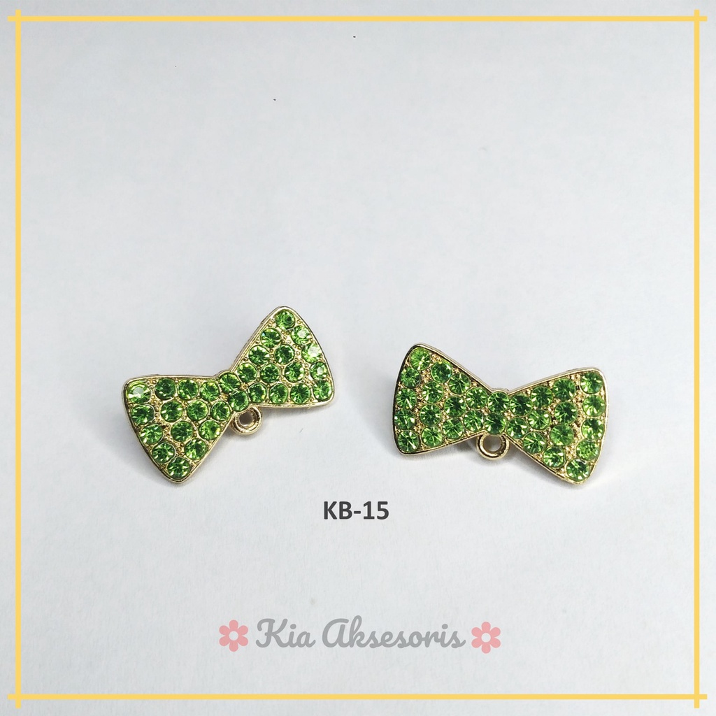 PROMO Kepala Bros Dagu Ring O / Kepala Bros / Bros Dagu Bros Jilbab Bros Hijab Ukuran Besar 2 cm Isi 12 Pcs-HIJAU KB-15