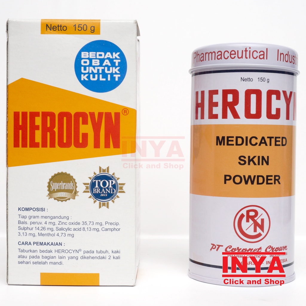 HEROCYN MEDICATED SKIN POWDER 150ml - Bedak Obat Untuk Kulit