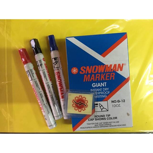 

Spidol Snowman permanent marker lusinan