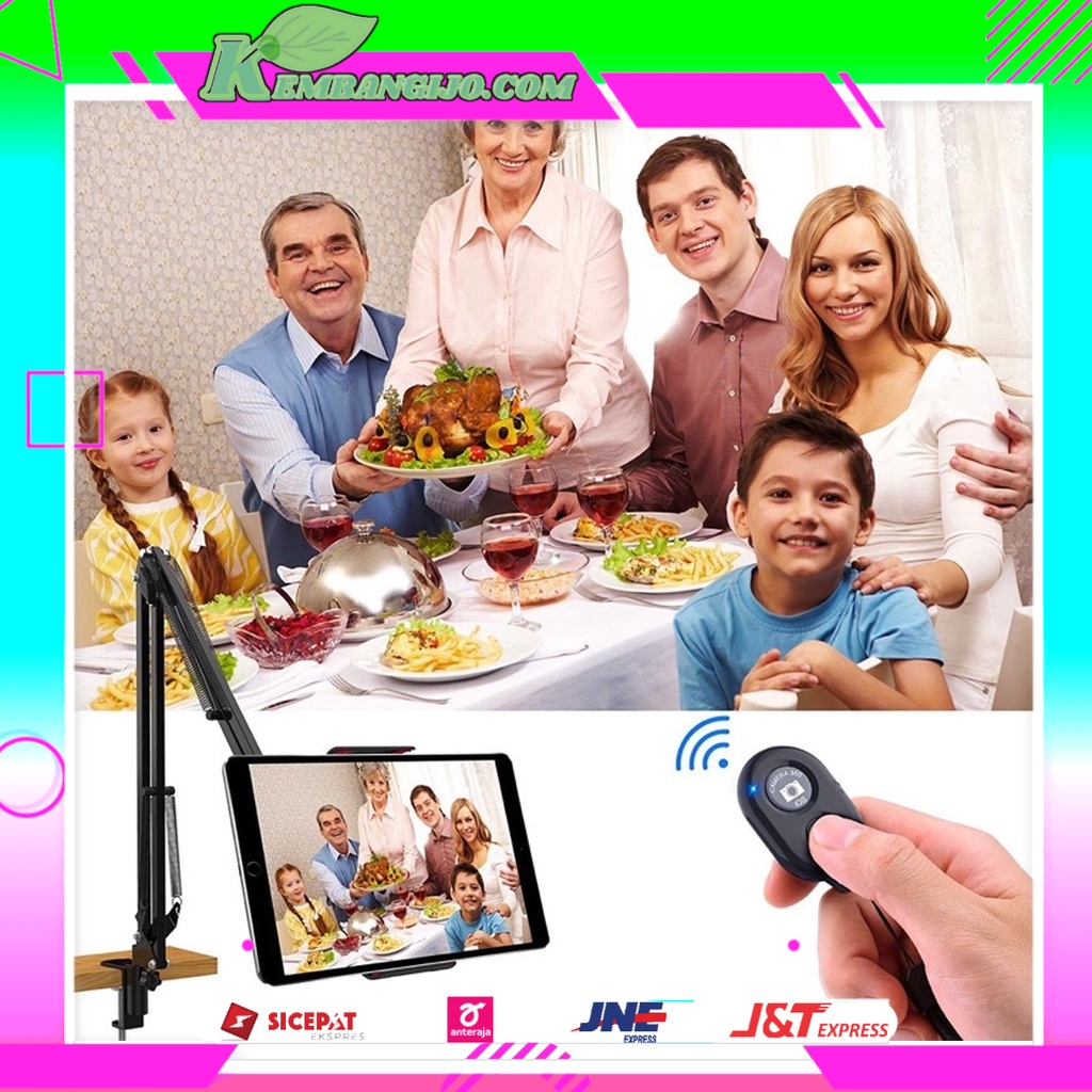 Paket Hemat Tomsis Bluetooth Remote Selfie Murah Gratis Ongkir Android Ios Kamera  Smartphone + Bate