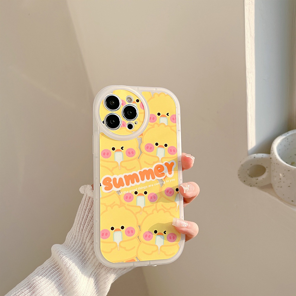 Case Pelindung Motif Bebek Kuning Bahan TPU Untuk iPhone 11 13pro 13prm 12 7Plus xs 8Plus XR 7 8 XR 11pro xs Max 12Pro Max