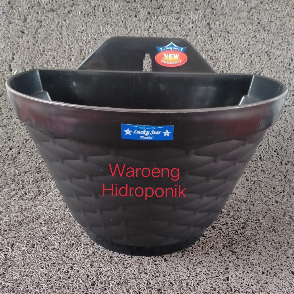 POT DINDING MOTIF TIKAR HITAM  HIDROPONIK TANAMAN HIAS
