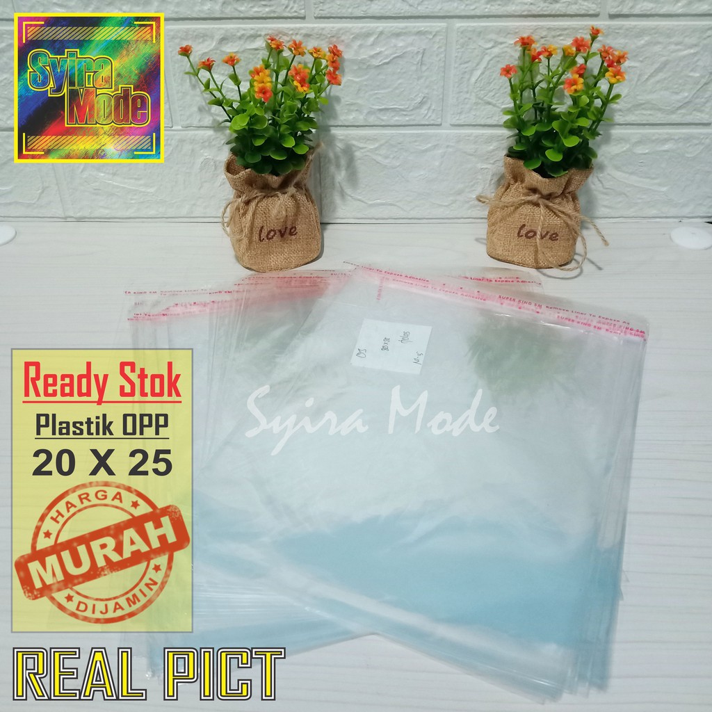 Plastik Opp Baju / Plastik Opp Kerudung / Plastik Opp Sandal / Plastik Opp seal ( Isi 100 Lembar)