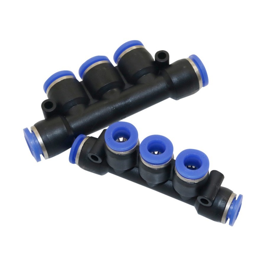 Pneumatic Quick Fitting Tube Connector Cabang 5 Way Untuk Selang 6mm