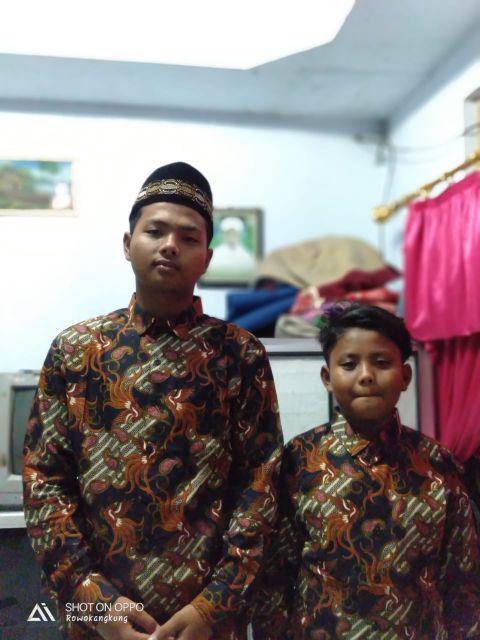 Baju Batik Pria Slim Fit Lengan Panjang Kemeja Batik Pria Slim Fit Elegan Mewah Lbl364