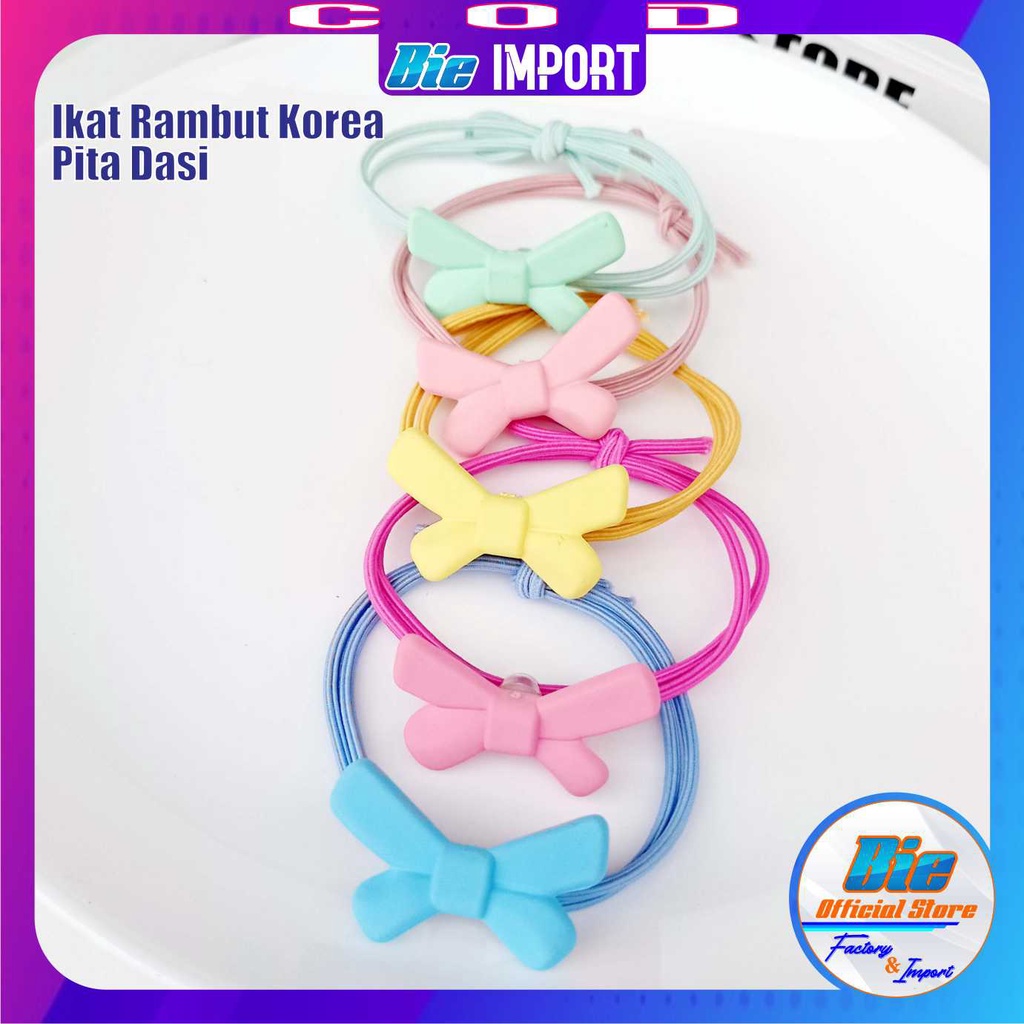 Ikat Rambut Korea Pastel Pita Karakter Impor Best Seller