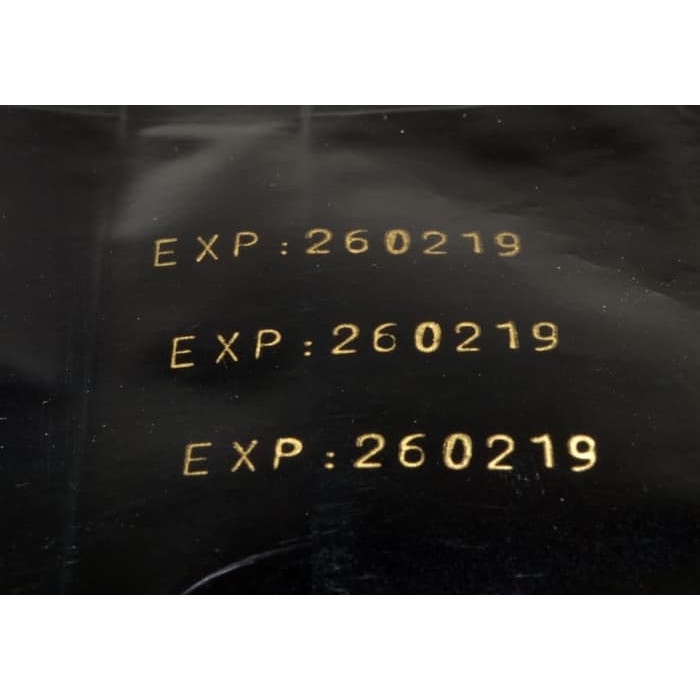 

MENYURAT-SURAT- TINTA STEMPEL PERMANEN TANGGAL KADALUARSA - PLASTIK - FOIL ALUMINIUM - 100 ML,