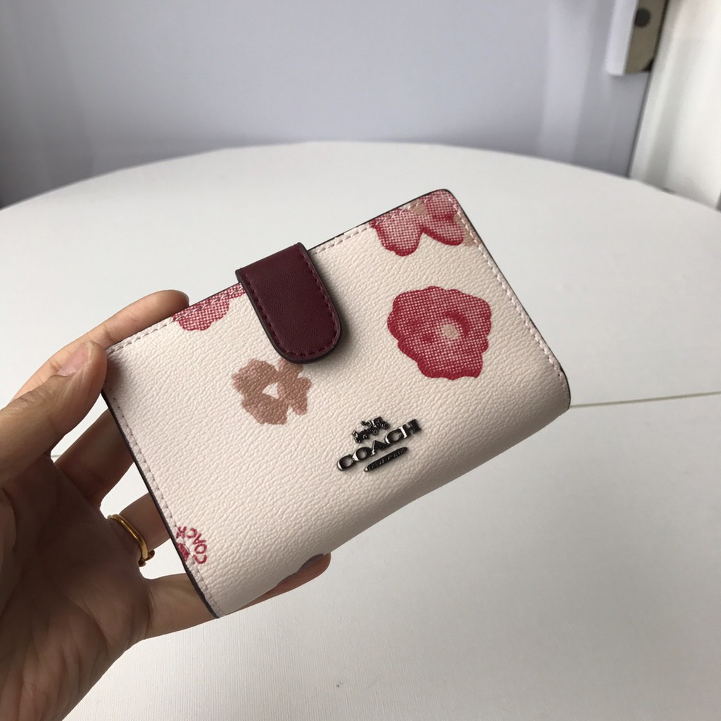 (SameDay Grab) all ada 39127 coach wallet Ladies button purse folding purse card bag