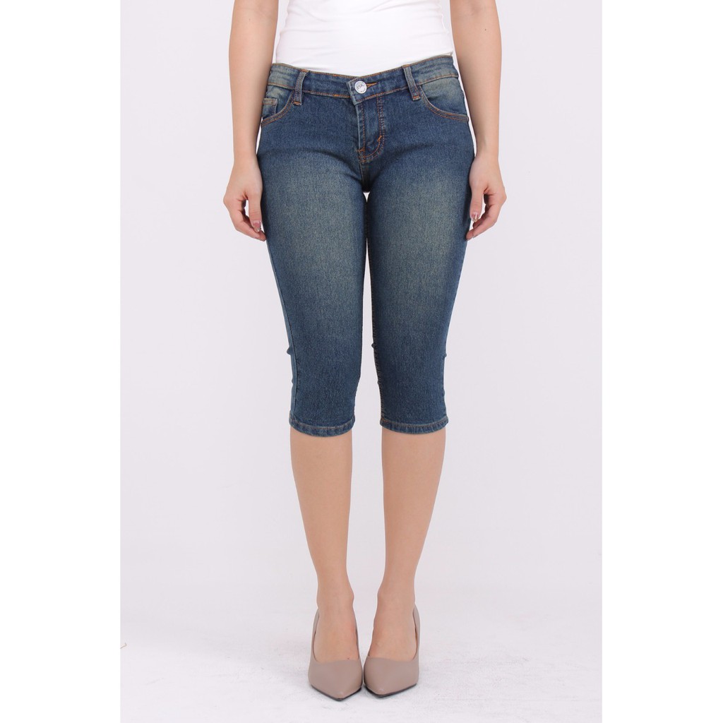 CELANA JEANS PENDEK WANITA 3/4 CROP WOMAN