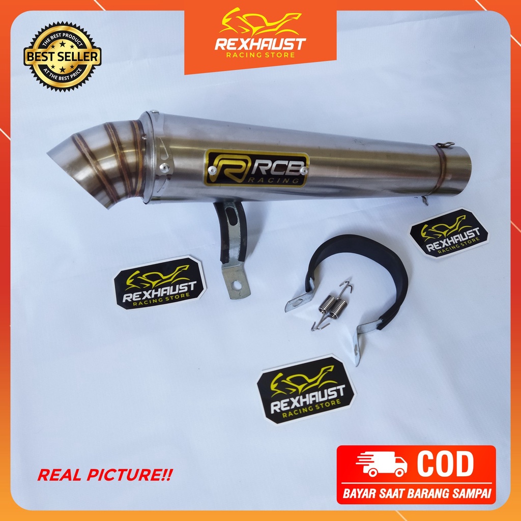 Silincer Slincer Silencer Slenser Selenser Knalpot Racing Rcb Dm 50mm CB150R New CB150R Old Jupiter 