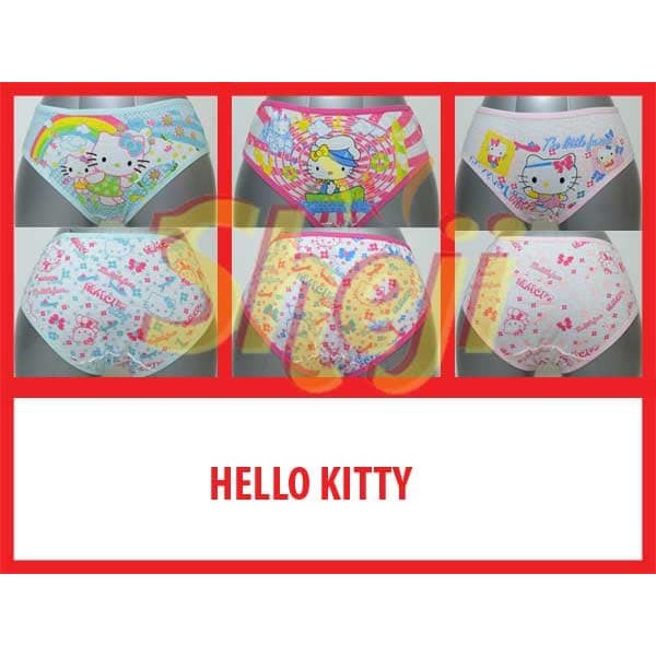 CELANA DALAM RIDGES ANAK CEWE/PEREMPUAN &quot;HELLO KITTY NEW G24&quot; ISI 3 PCS