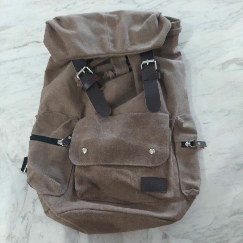 tas back pack/tas ransel/pria wanita/tas kanvas/tas bushcraft