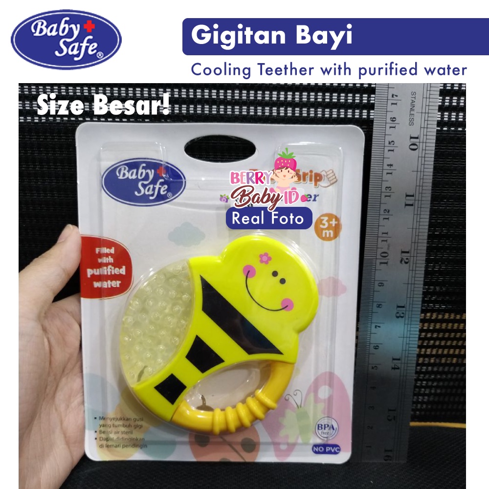 Baby Safe Easy Grip Cooling Teether Purified Water TT002 Gigitan Bayi Karakter Hewan Lucu BBS062 Berry Mart