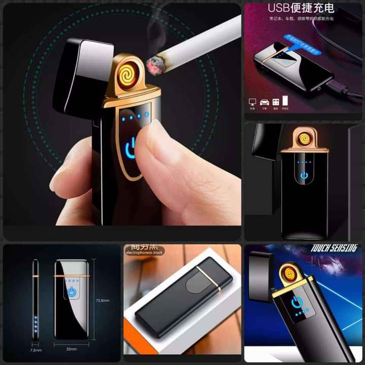 Korek Api Elektrik Fingerprint-korek api elektrik LED-korel api-pemantik elektrik LED