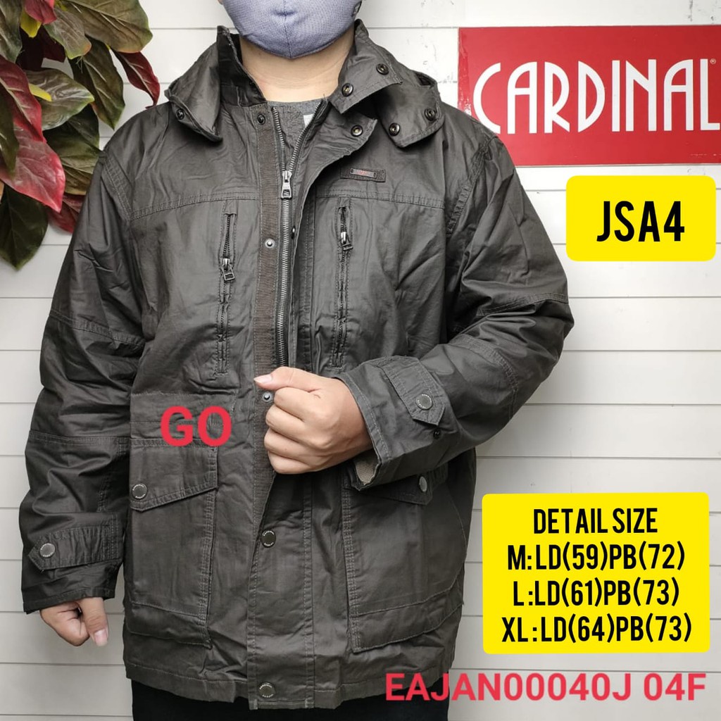 gof XL &amp; 2XL JSA CARDINAL JAKET SEMI PARASUT Casual Cowok Jaket Pria Terbaru Cardinal Original