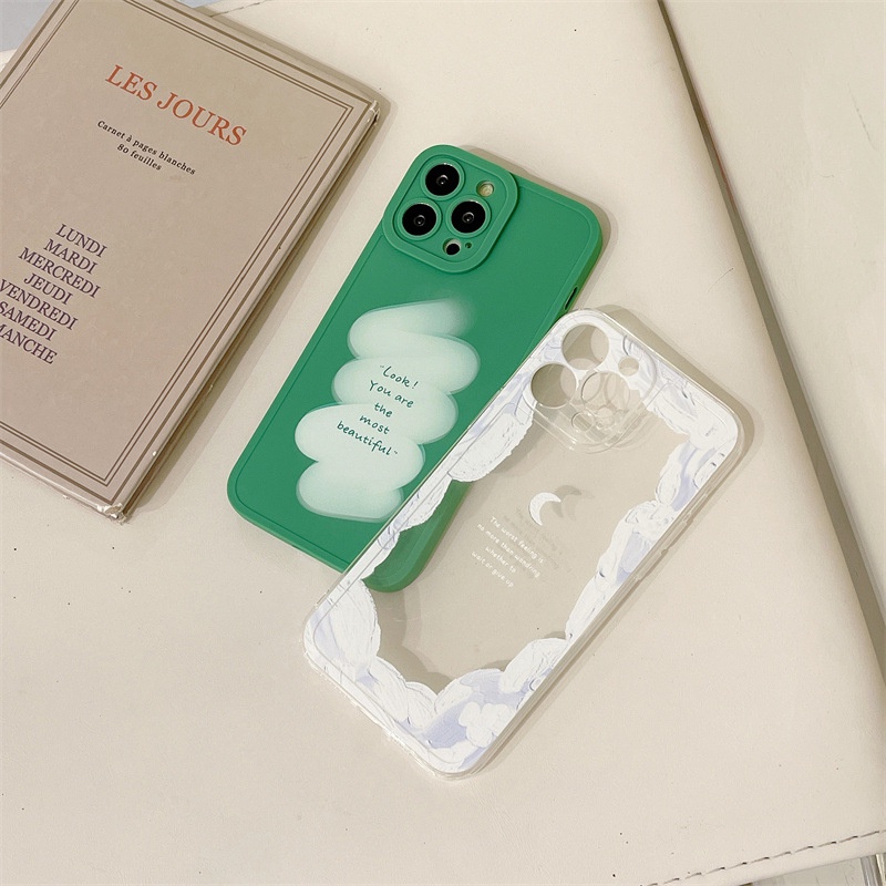 IPHONE Fashion Penuh Perlindungan Ponsel Kembali Case Cover Untuk Iphone7 8 PLUS X XR XS 11 12 13 PRO MAX SE2 SE3 Lembut Silikon Pelindung