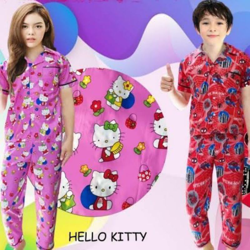 Piyama Junior Usia 6-12 Tahun / Pajamas / Piyama Anak / Setelan Baju Tidur