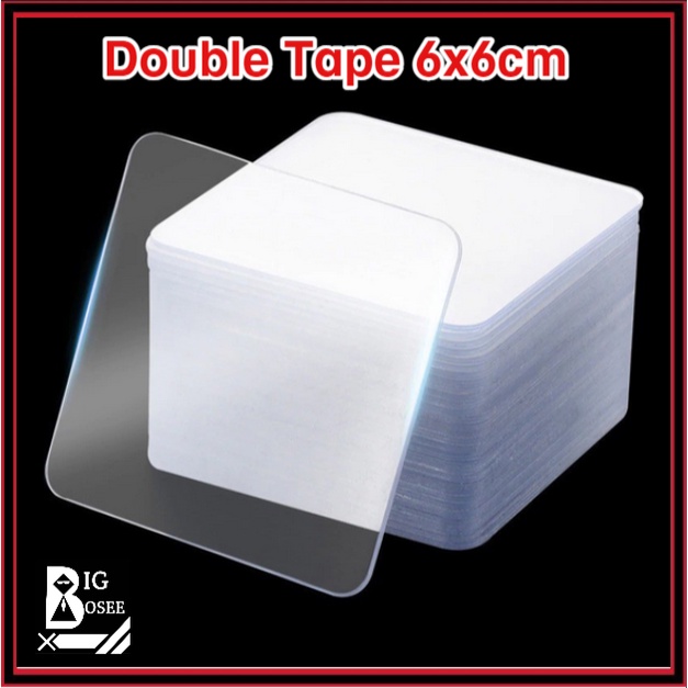 BB7 - Nano Double Tape Kotak Persegi Solatip Double Tip Tempel Dinding Kuat Serbaguna