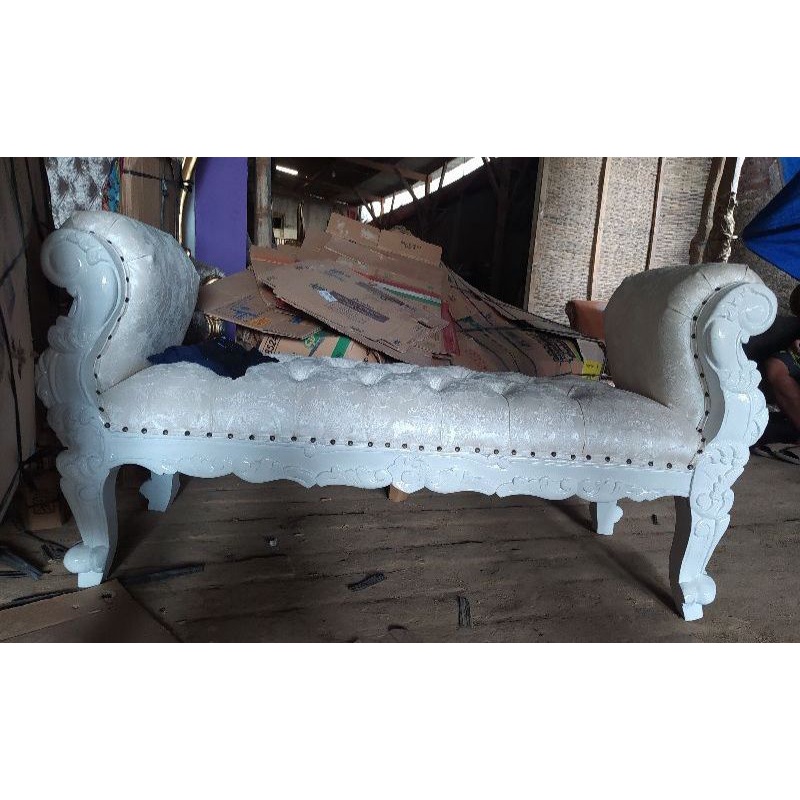 Sofa Stooll Ukir Jati. Sofa Stool Pelaminan