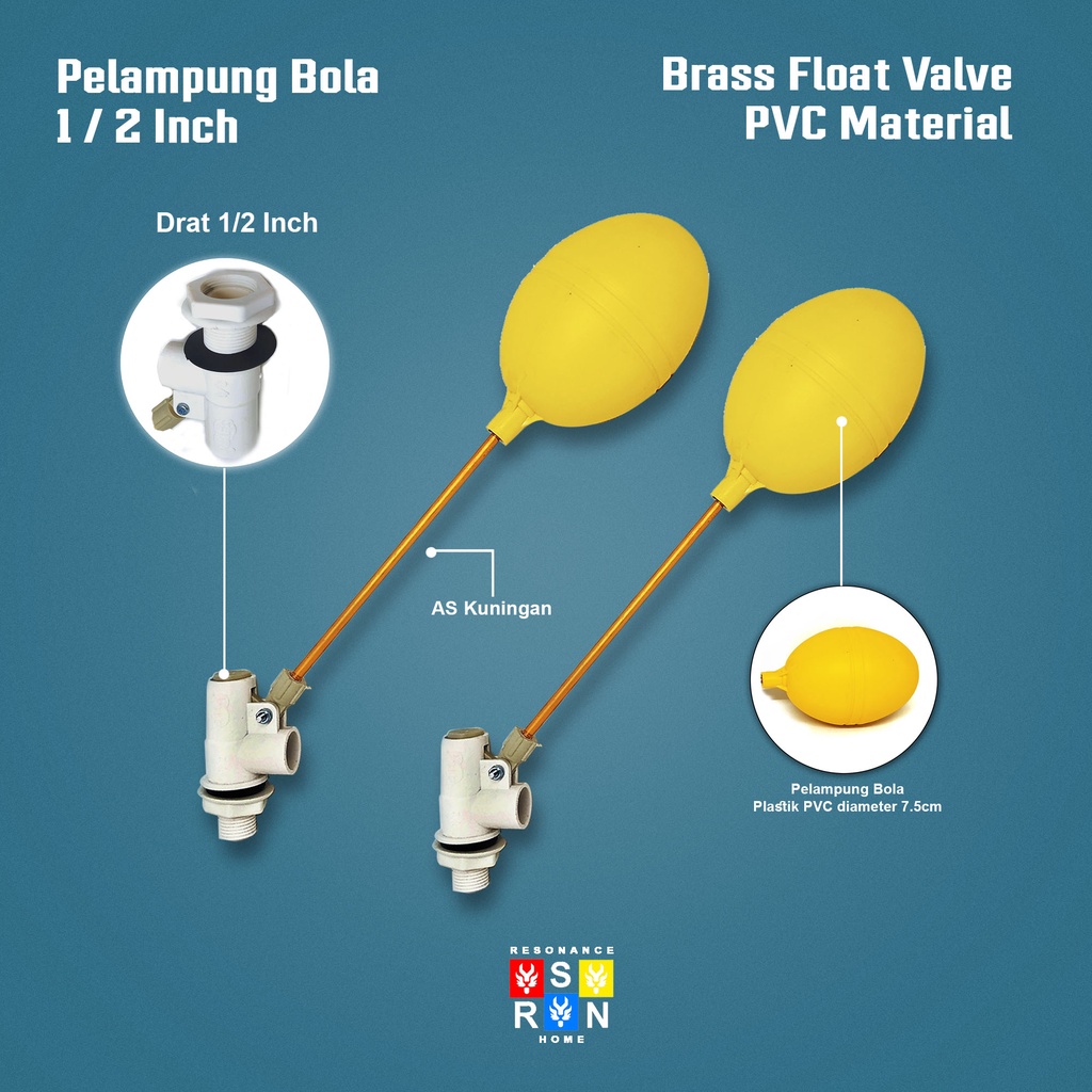 Pelampung Air Pvc 1/2 Inch Bola Pelampung Toren Resonance Home