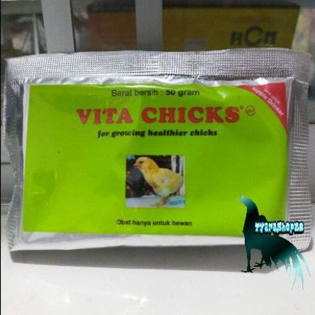 VITA CHICK 50 gr - Vitamin Pertumbuhan Anak Ayam Burung Vita Chicks Vitachick