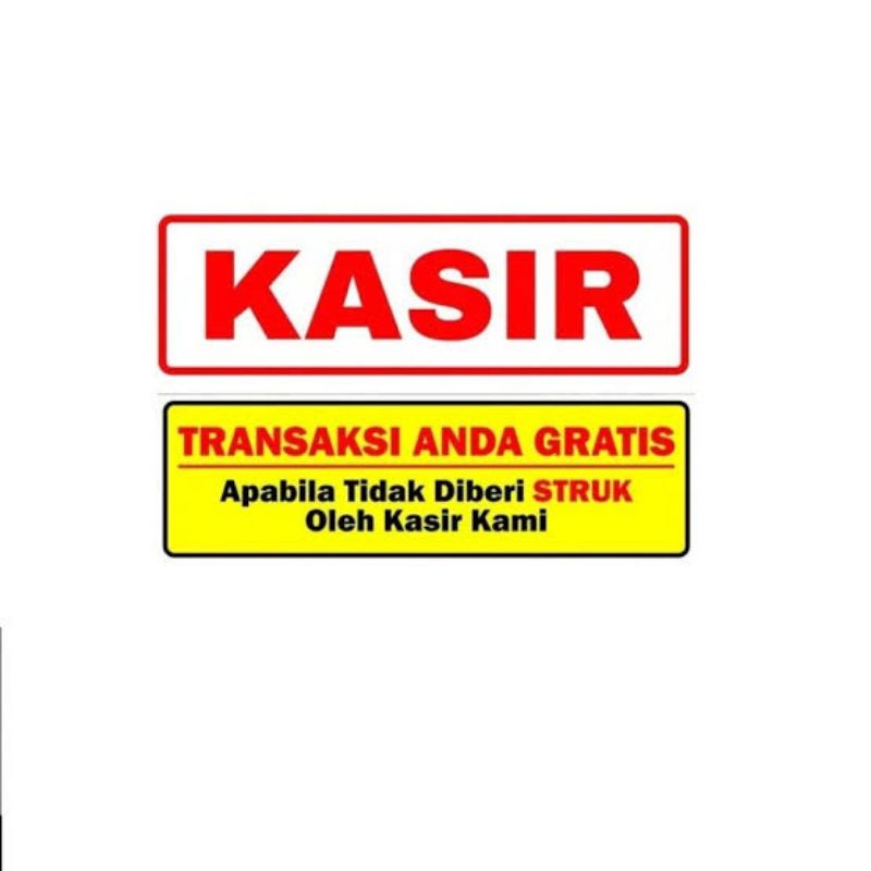 

stiker tulisan kasir stiker tulisan transaksi anda gratis stiker kasir stiker uk23×7,5 cm