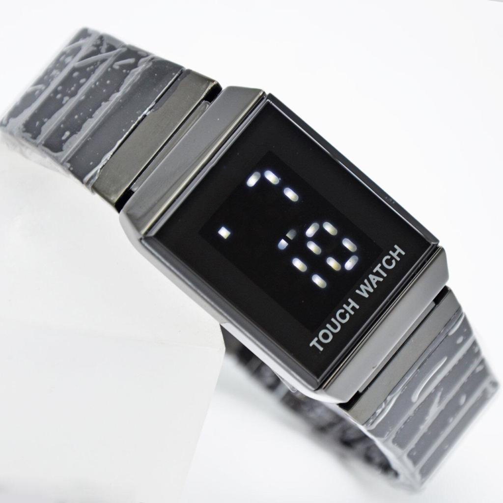 Jam Tangan Pria Wanita Free Baterai Digital Watch Elektornik Touch Magnet LED G51