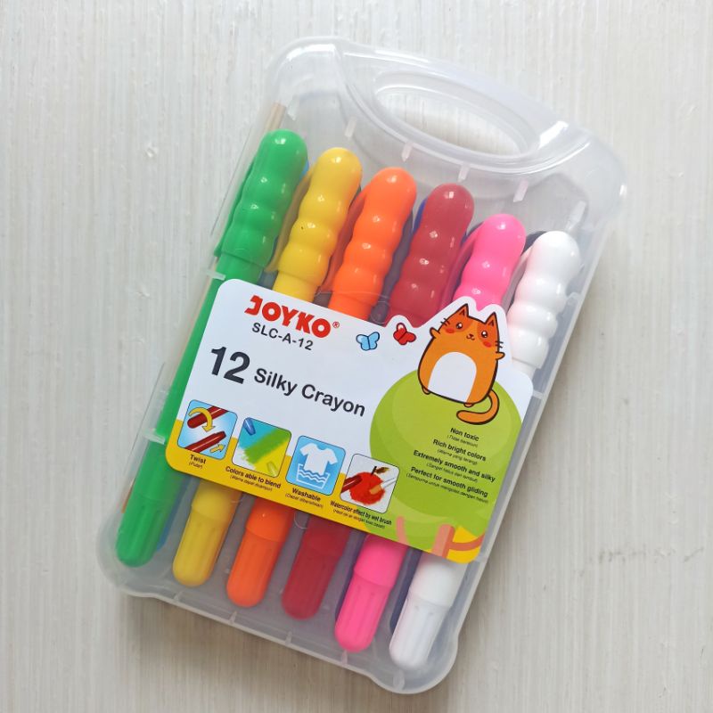 

Silky Crayon Joyko 12 Warna / Crayon Halus Warna Terang
