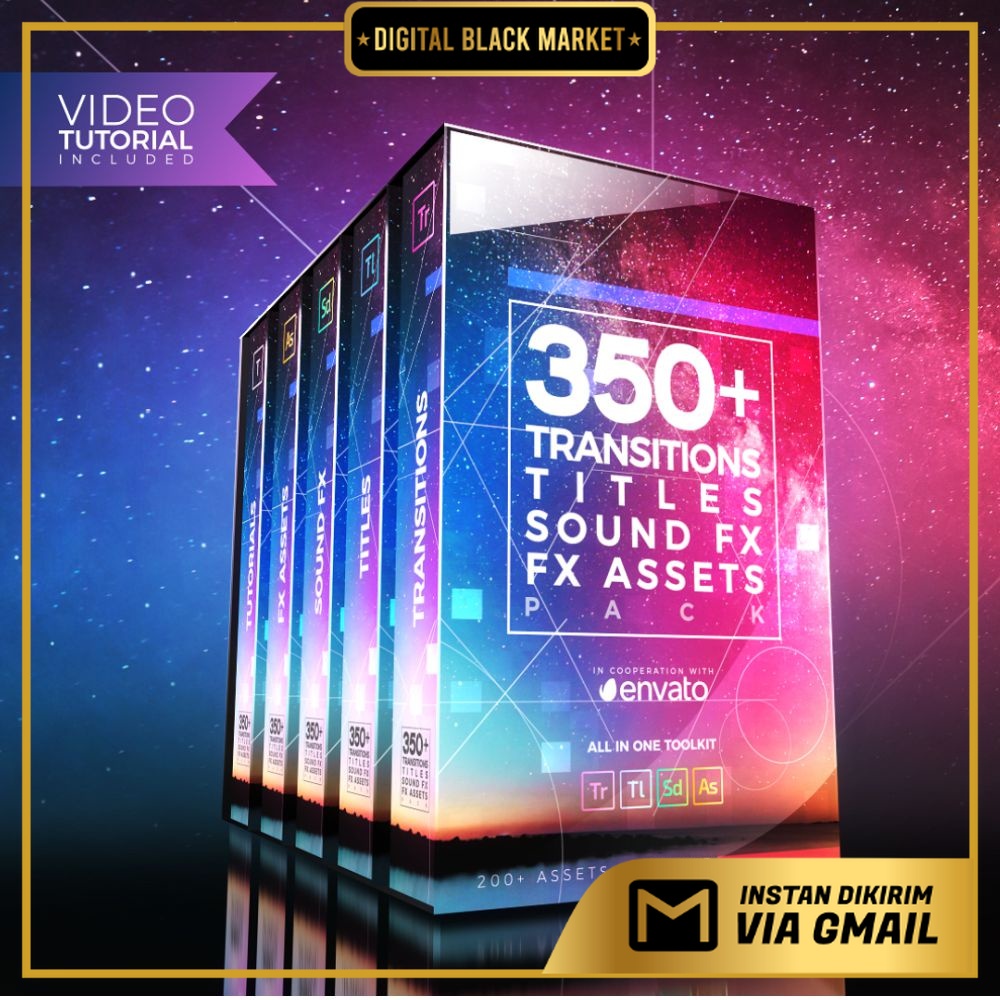 350 Pack Transitions Titles Sound FX - Premiere Pro Project Files