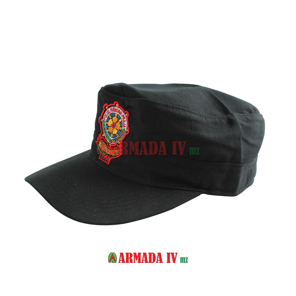 Topi Komando SAT POL PP Logo Hitam