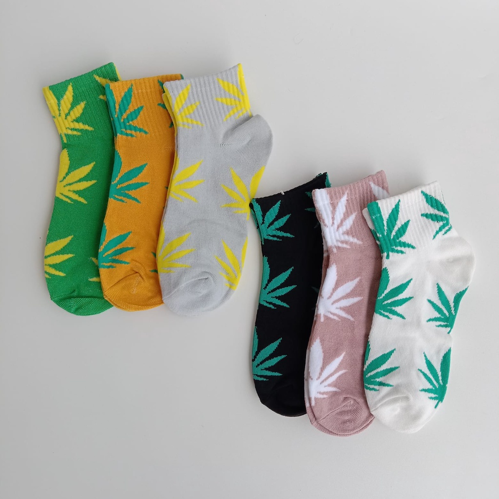 TOKO KL | 3 PASANG KAOS KAKI PENDEK MOTIF RASTA IMPORT TERBARU
