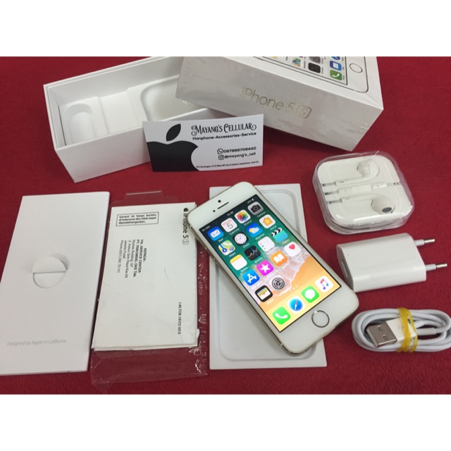 Iphone 5s 16gb Gold Bekas Ibox Like New Lengkap Shopee Indonesia