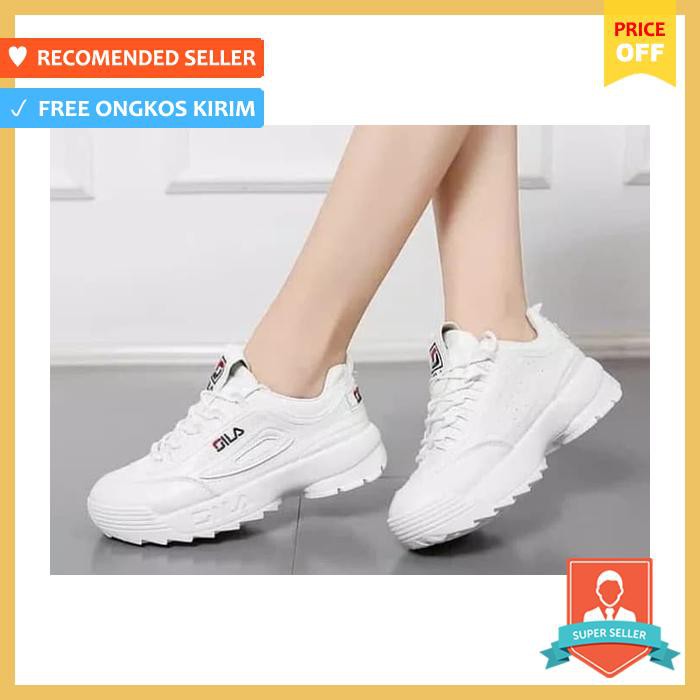 Sepatu Wanita Sport Kets Skechers Fikri Warna Putih Putih, 37