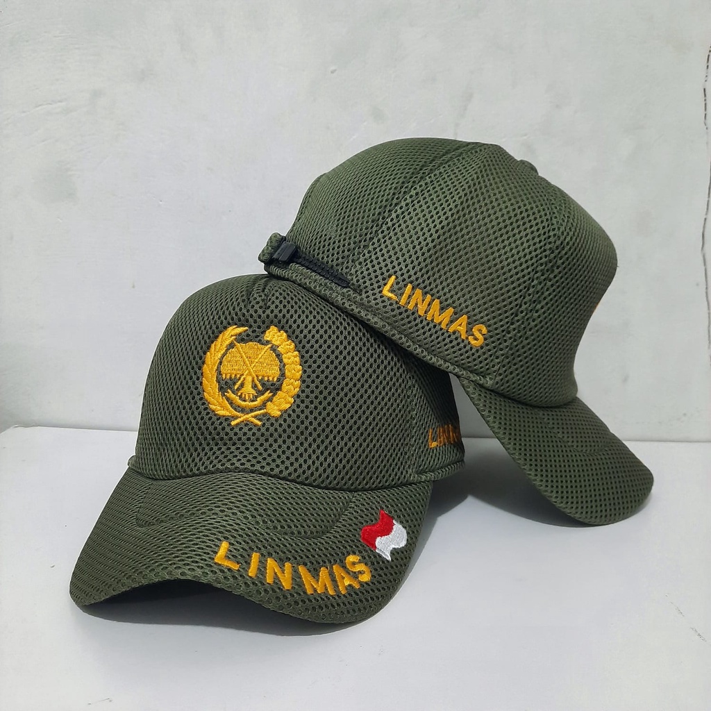 Topi Doblemesh Linmas / Hansip / Lingkungan Masyarakat Terbaru