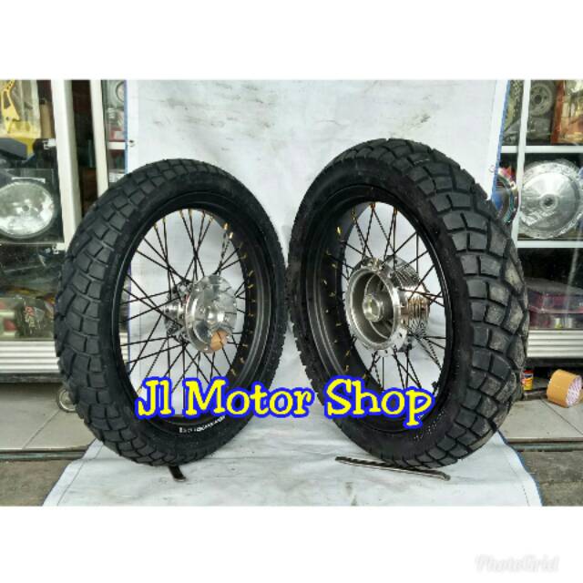 Paketan Velg Jari Jari W175 W 175 - DLL Plus Ban Luar Dalam