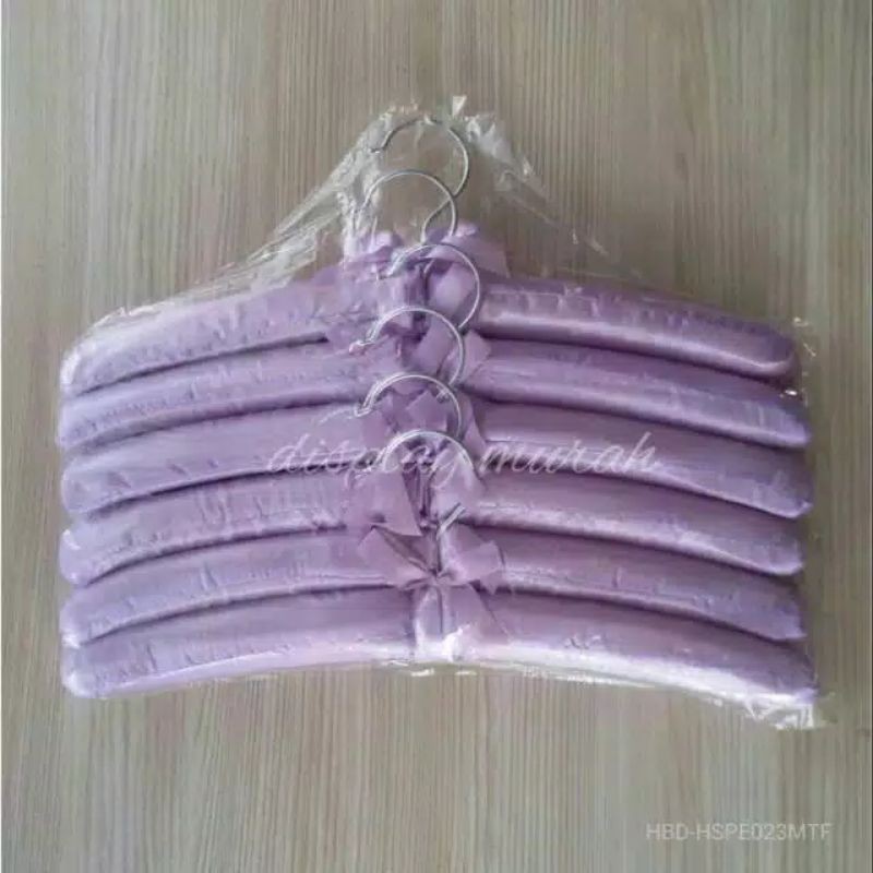 Hanger Polos / Motif Premium Gantungan Baju Busa Satin Hanger Shabby Chic Display Gantungan Pakaian-