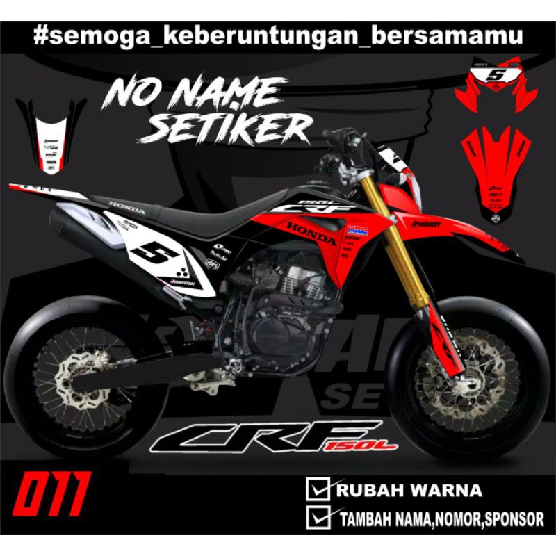 Sticker setiker stiker decal CRF 150 L- (011) minimalis Fullbody-Dekal CRF 150 L Trail Supermoto