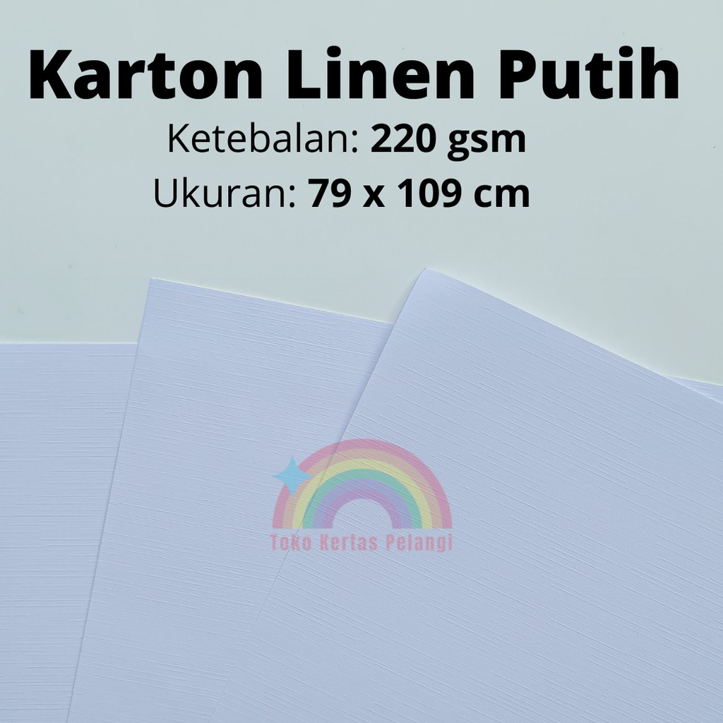 

karton linen putih per 5 Lembar ukuran A1 / karton kotak kotak