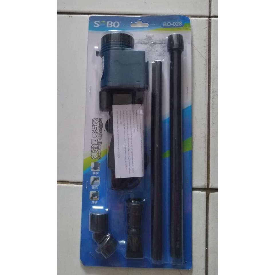 dibeli Aquarium cleaner pump undergravel penyedot air kotor Sobo bo 028 the best