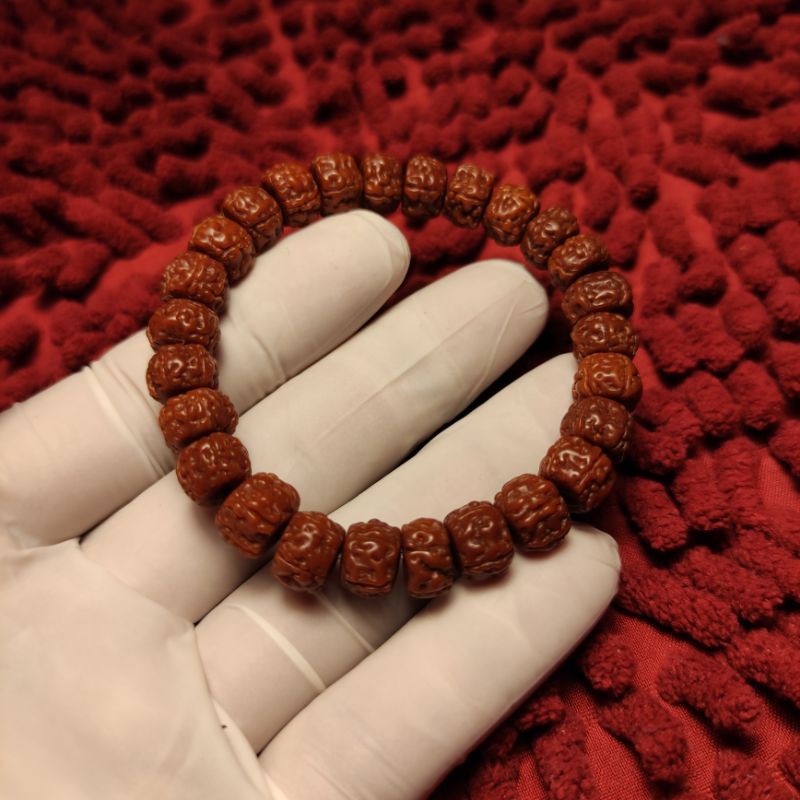 Gelang jenitri rudraksha coklat asli biji genitri