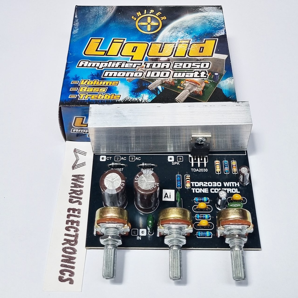 Kit Power Amplifier Mono 100W TDA 2050 12V - 15V CT Liquid